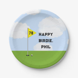 Plato De Papel Cumpleaños divertido de golf