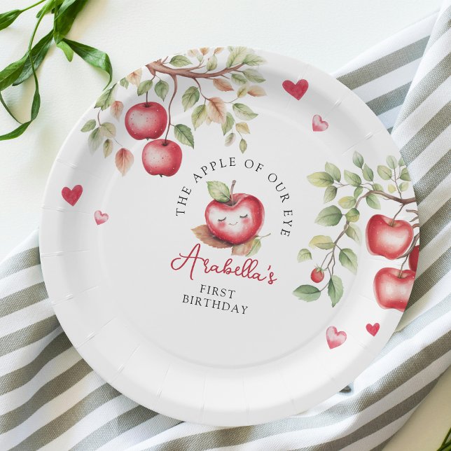 Plato De Papel Cumpleaños Dulce Manzana De Nuestro Ojo (Subido por el creador)