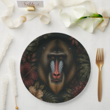Cumpleaños elegante mandril hito botánico