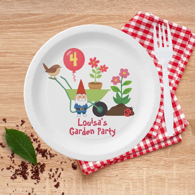 Plato De Papel Cumpleaños en el Jardín (Subido por el creador)