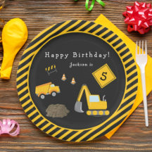 Cumpleaños feliz de la construcción - Nombre y niñ