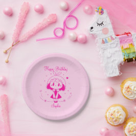 Plato De Papel Cumpleaños Feliz Personalizado