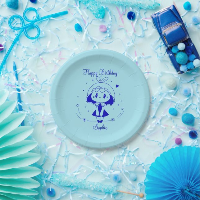 Plato De Papel Cumpleaños Feliz Personalizado (Fiesta)