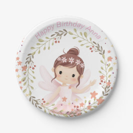 Plato De Papel Cumpleaños feliz, texto personalizable