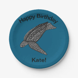 Plato De Papel Cumpleaños feliz Tortuga Laúd