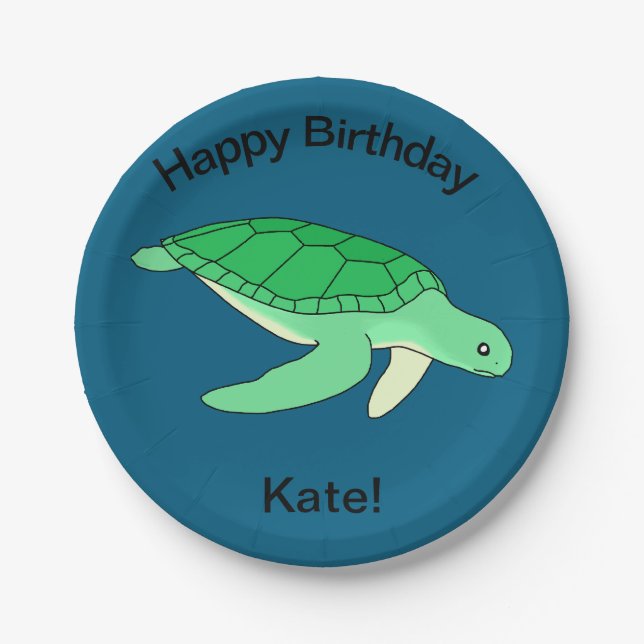Plato De Papel Cumpleaños Flatback Feliz  (Anverso)