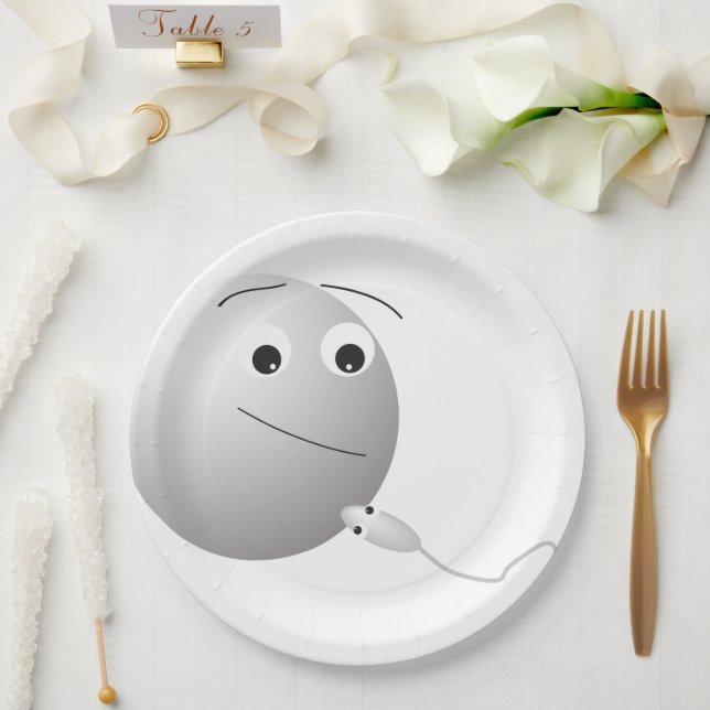 Plato De Papel cumpleaños, huevo, esperma, feliz cumpleaños, amor (Boda)