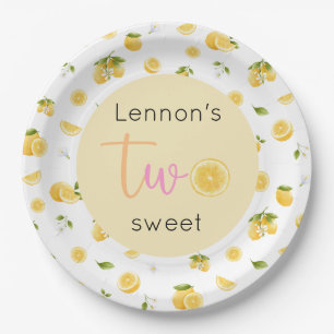 Plato De Papel Cumpleaños Limón Dos Dulce