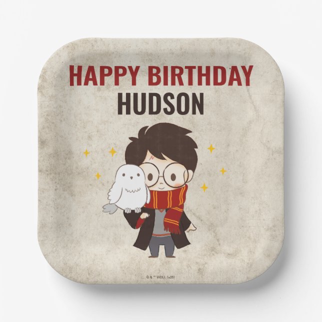 Plato De Papel Cumpleaños mágico del personaje de HARRY POTTER™ (Anverso)