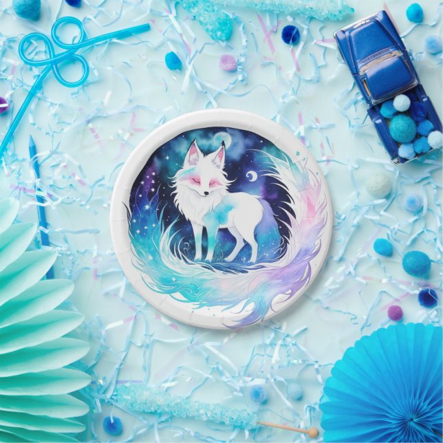 Plato De Papel Cumpleaños moderno de Fox Woodland (Fiesta)