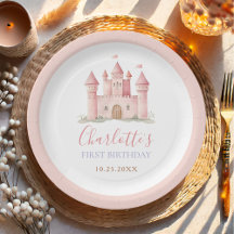 Cumpleaños niña Castillo Princesa Rosa 1er año