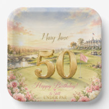 Cumpleaños número 50 de golfista con tema Rosa par