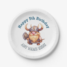 Cumpleaños Pequeño Viking - Cualquier Edad O Nombr