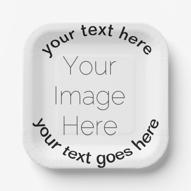 Plato De Papel Cumpleaños personalizado cree su propio fiesta inf (Anverso)