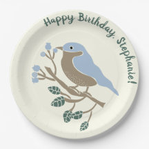 Cumpleaños personalizado de Bluebird y Blueberries