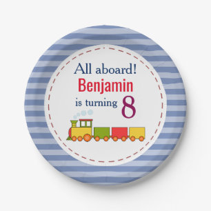 Plato De Papel Cumpleaños Personalizado de Cualquier Edad