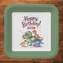 Cumpleaños personalizado de dinosaurios para niños
