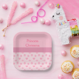 Plato De Papel Cumpleaños Personalizado de Nuestra Princesita