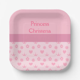 Plato De Papel Cumpleaños Personalizado de Nuestra Princesita