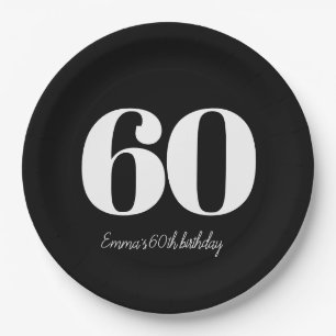 Plato De Papel Cumpleaños personalizado y sofisticado