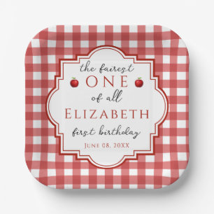 Plato De Papel Cumpleaños Princesa de Cuento de Hadas Más Hermosa