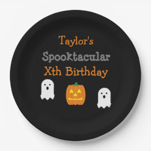 Plato De Papel Cumpleaños Spooktacular