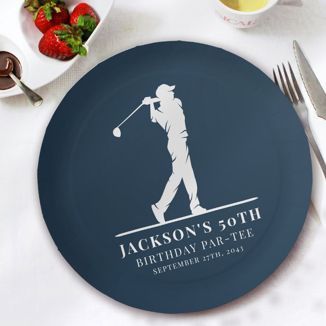 Plato De Papel Cumpleaños temática de la Marina Golf Par-tee (Subido por el creador)