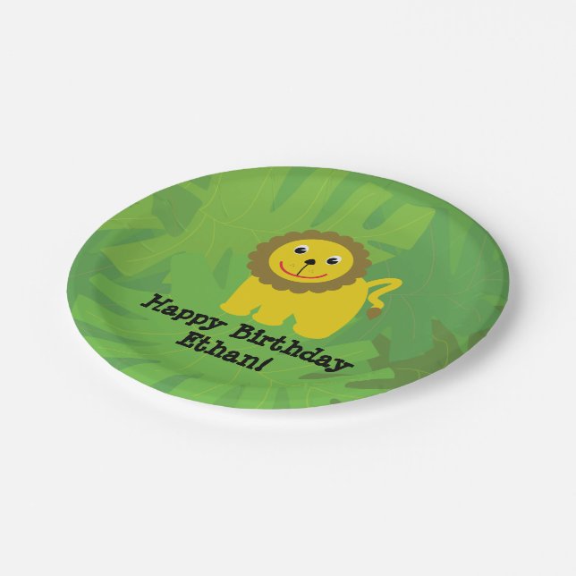 Plato De Papel cumpleaños temático de Safari (Angular)