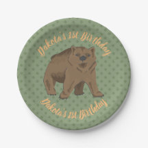 Cumpleaños Woodland Brown Bear Cub