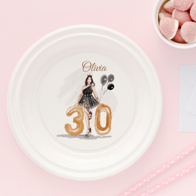 Plato De Papel cumplir 30 años, feliz 30 años (Subido por el creador)