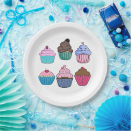 Plato De Papel Cupcakes de bonito