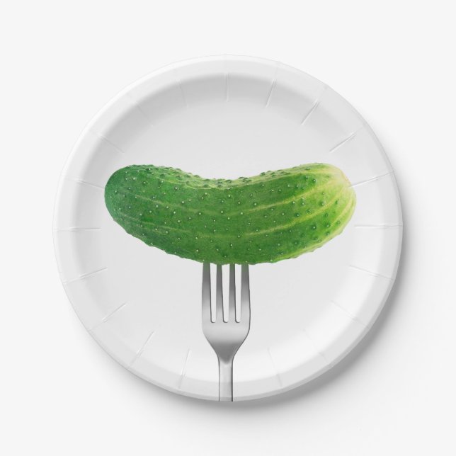 Plato De Papel Cupember en un tenedor (Anverso)