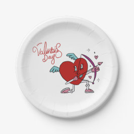 PLATO DE PAPEL CUPID HEART