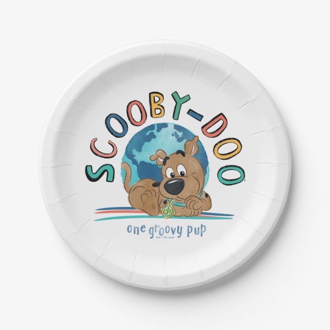 Plato De Papel Cuppy Scooby-Doo "One Groovy Pup" (Anverso)
