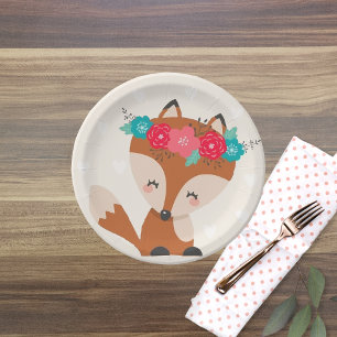 Plato De Papel Curte Boho Moda Fox