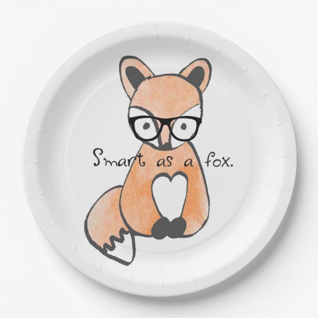 Plato De Papel Curte Smart Fox (Anverso)