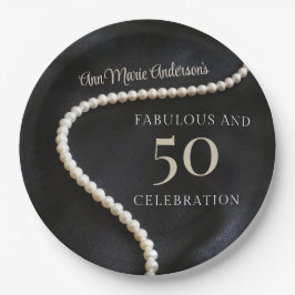 Plato De Papel Custom Black 50 and Fabulous