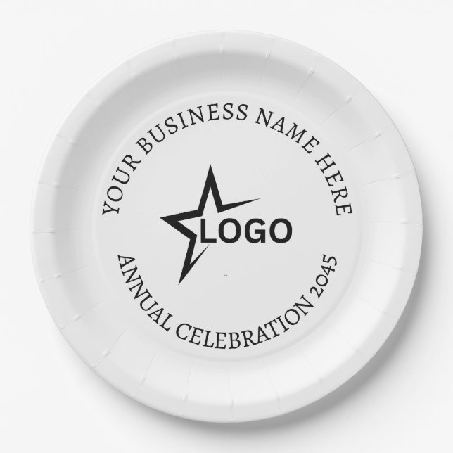 Plato De Papel Custom  Disposable Business Party  (Anverso)