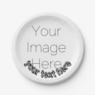 Plato De Papel Custom Photo – Personalized text 