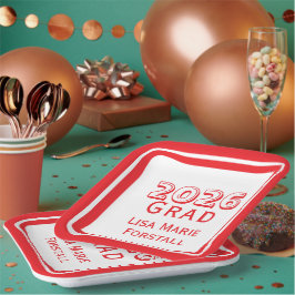 Plato De Papel Customizable Graduation