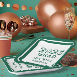 Plato De Papel Customizable Graduation