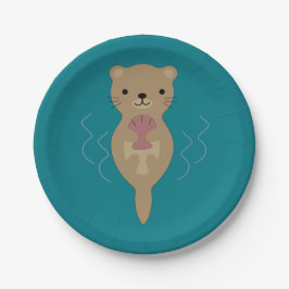 Plato De Papel Cuta Otter