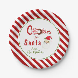 Plato De Papel Cutas cookies para la acuarela Santa