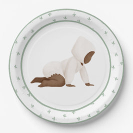 Plato De Papel Cute acuarela bebé garabateando papel Baby Shower 