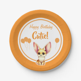 Plato De Papel Cute Baby Fennec Fox Paper Placa