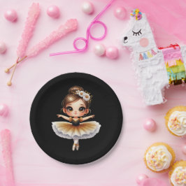 Plato De Papel Cute Ballerina