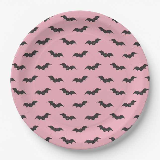 Plato De Papel Cute Bat (Anverso)