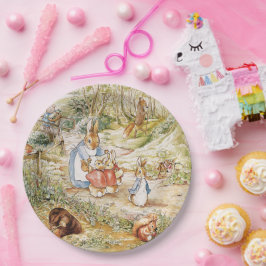 Plato De Papel Cute Beatrix Potter Peter y amigos