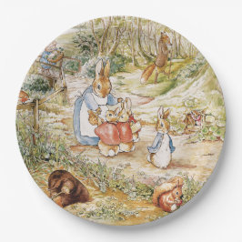 Plato De Papel Cute Beatrix Potter Peter y amigos