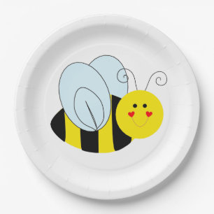 Plato De Papel Cute Bee